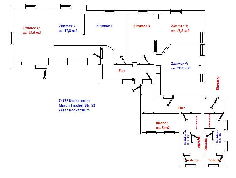 Zimmer Neckarsulm Grundriss Erdgeschoss Grundriss Erdgeschoss Zimmer WG Neckarsulm